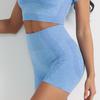 Summer High-Waisted Seamless Yoga Shorts for Running and Fitness