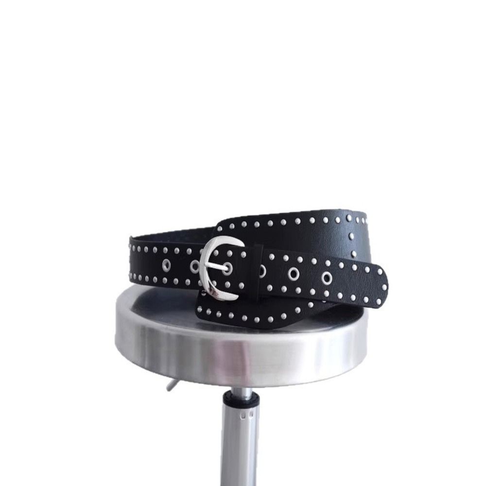 Punk Style Rivet Waist Belt Gothic Dress Jeans Belt Vintage Wide Women's Belt  Spicy Girls
