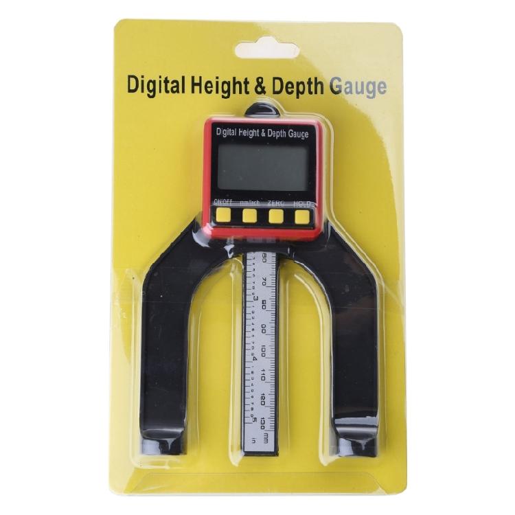 Digital Depth Gauge Height Gauge with LCD Display Woodworking Tool for Router