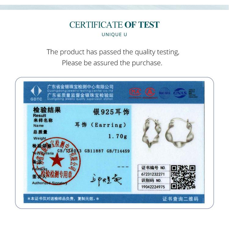 Bisaer 925 Sterling Silver High Gloss Twisted Stud Earrings For Women Lovely Girl Birthday Gift Holiday Party Jewelry