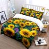 Sunflower Themed Bedding Set Decor Multiple Sizes Kid'S And Adults' Bedroom Exquisite 3Pc Bedding Set, Gift