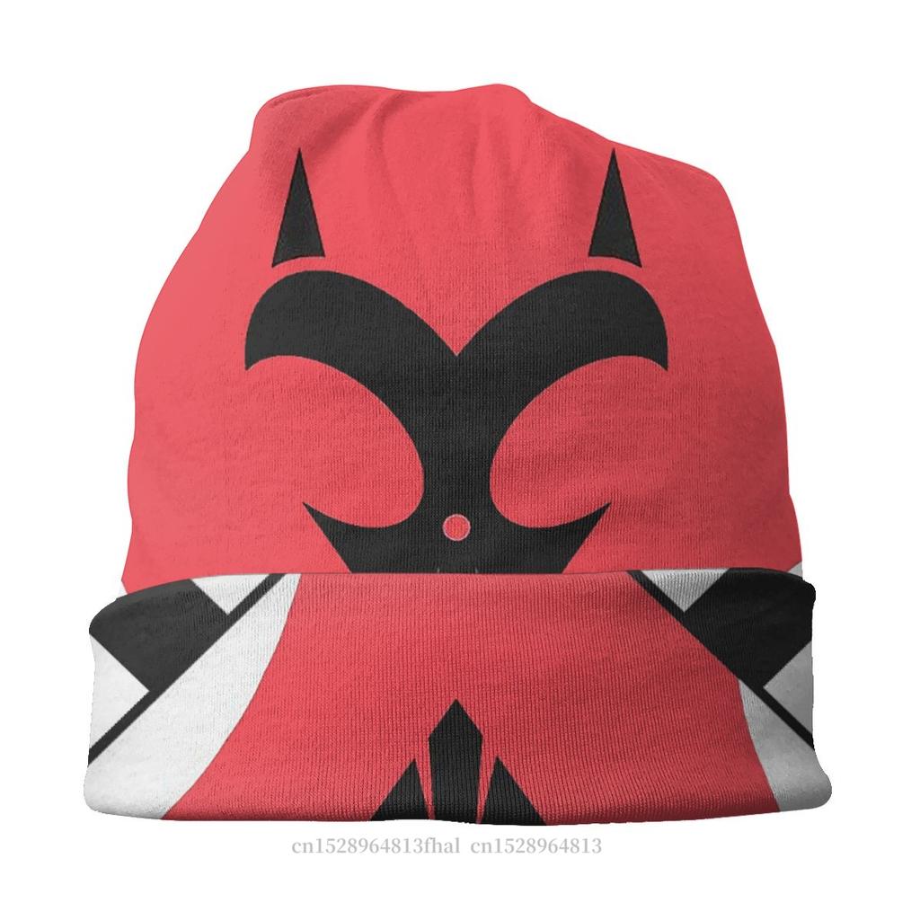 Motorhaube Hüte Helluva Boss Cartoon Unisex Damen Dünne Mütze Blitzo Duffle Herbst Frühling Warme Mütze Design Skullies Beanies Caps