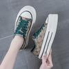 Canvas shoes thick-soled heightened casual spring new muffin-soled breathable sports board shoes