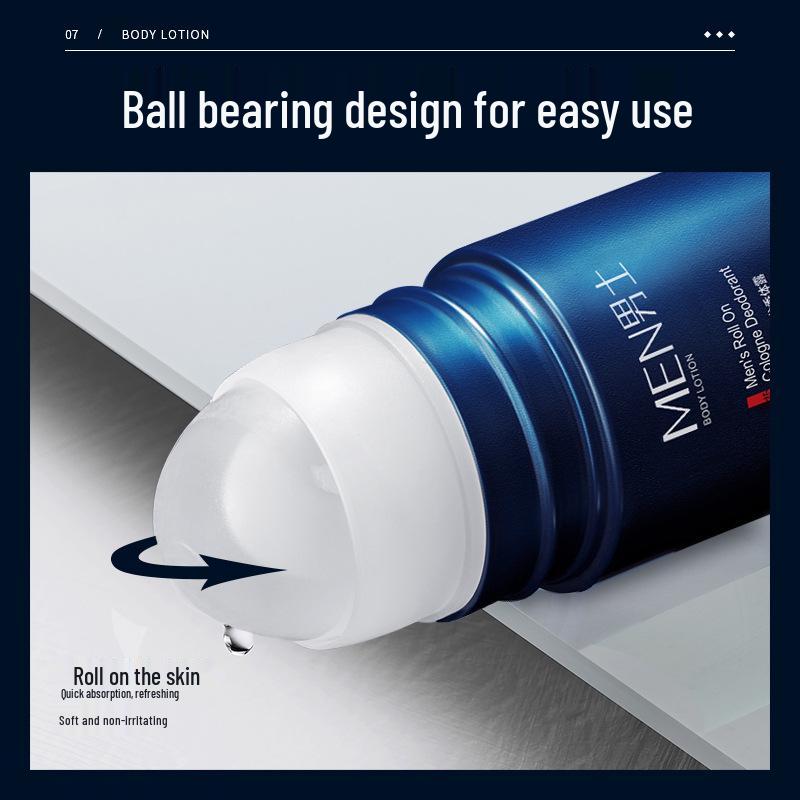 Fan Zhen Men's Refreshing Roll-On Cologne & Deodorant, Long-lasting Fragrance, Fresh Scent, Anti-perspirant Body Lotion
