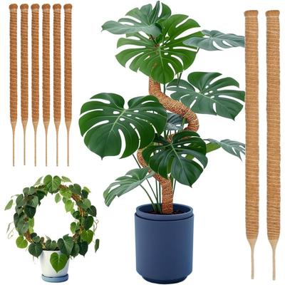Bendable Moss Pole for Plants Coconut Palm Fiber Plant Support Handmade Coco Climbing DIY Garden Accessories