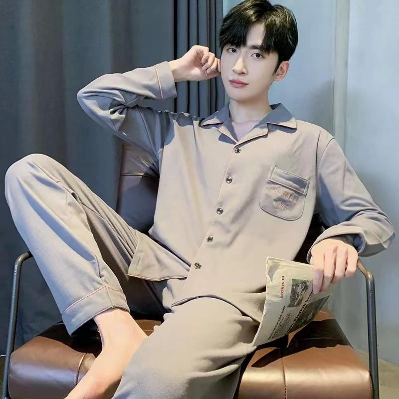 2025 Men's Cartoon Pajamas - Spring & Autumn, Plus Size, Teen Long Sleeve & Pants Homewear