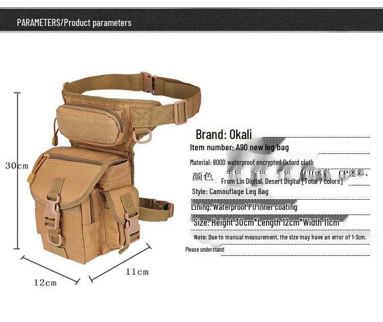 Waterproof Tactical Leg Bag: Multi-Purpose, Wear-Resistant for Cycling & Photography