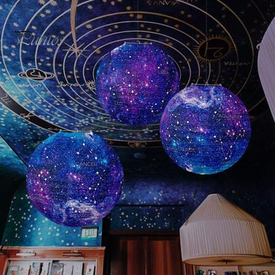 Žvaigždyno popieriniai žibintai Akį traukiantys puikaus darbo sukurti atmosferą, universalus kabantis pakabukas