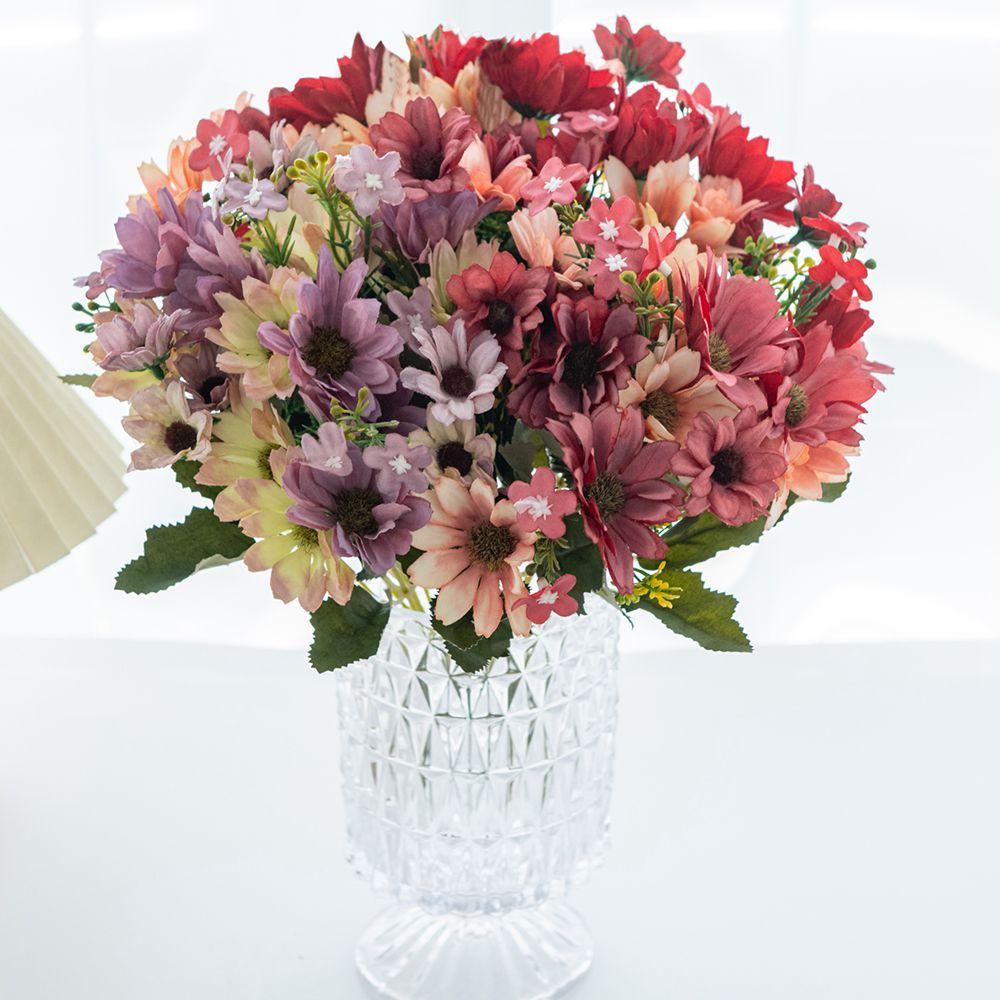 1/3pcs Silk Artificial Flower Daisy Christmas Wedding Bridalbouquet Home Vase Outdoor Garden Bonsai Festival DIY Gift Decoration