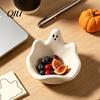 Small Resin Casting Mold Halloween Ghost Storage Bowl Silicone Mold, DIY Jewelry Dish Candy Snack Plate Desktop Organizer for Plaster Cement