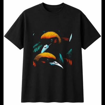Kiwi Bird Unisexs T Shirt Black 100 Cotton Ornithology Adults Nature Vintage Casual Breathable Soft Graphic Slightly