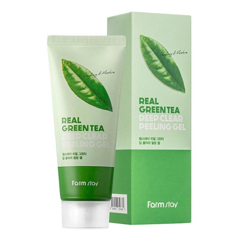 Farmstay Real Green Tea Deep Clear Peeling Gel 100ml, 1 Pcs