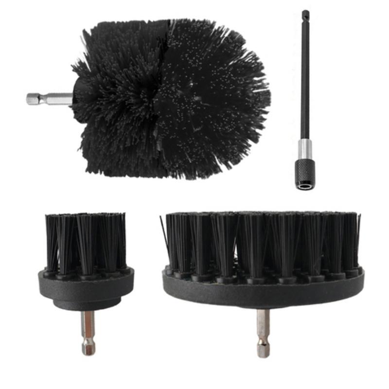2/3.5/4'' Brush Attachment Set Power Scrubber Drill Brush Polisher Bathroom Cleaning Kit with Extender Kitchen Cleaning Tools