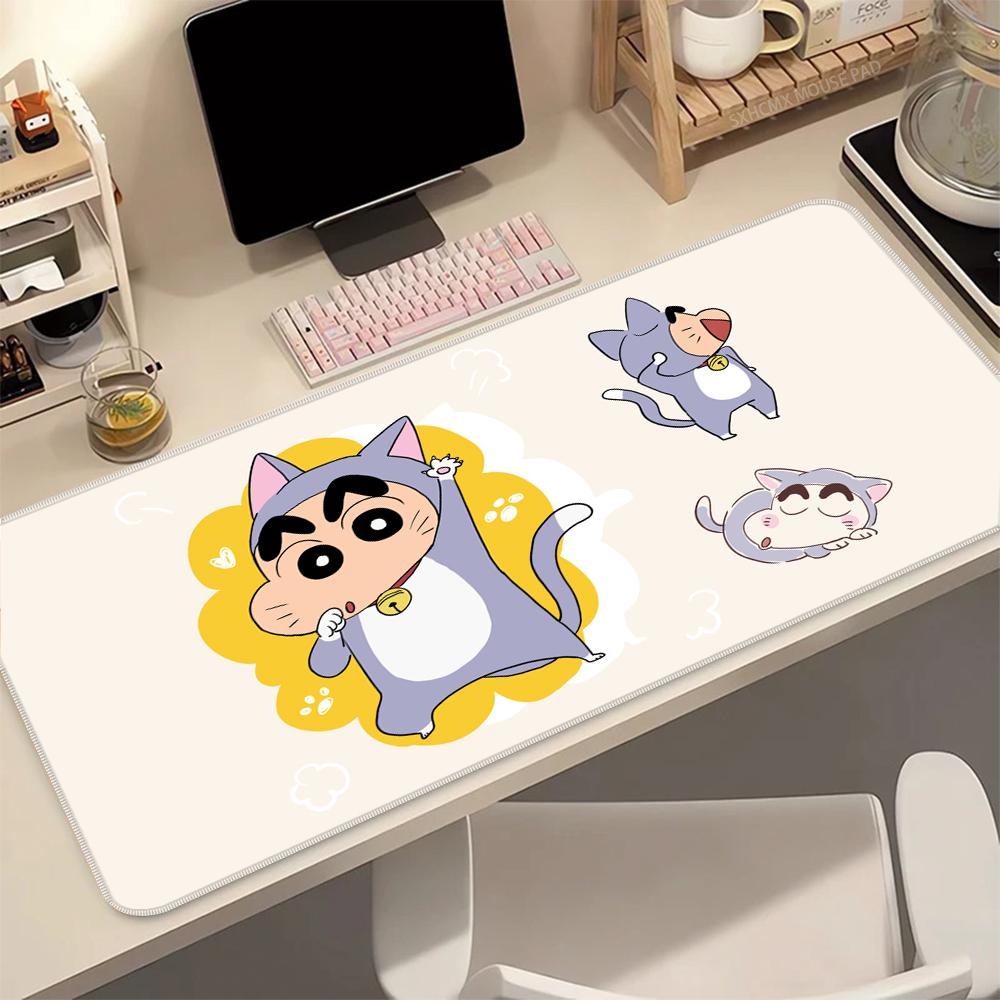 Anime Gaming Mouse Pad C-Crayon Shin-Chans Extended Large Deskmat Non-Slip Rubber Base Table Pad for PC Computer Home Office