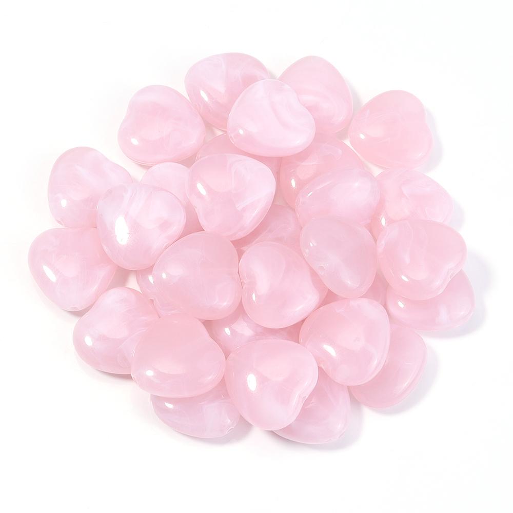 

30pcs/Lot 15x15.5mm Double Colors Acrylic Beads for Jewelry Making Heart Cloud Beads Loose Spacer Beads DIY Bracelet Necklace розовый