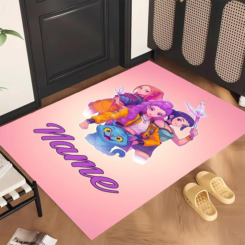 HUNTRIX (63) Personalized Name Office Carpet Stylish Decor for Living Room Bedroom Kitchen