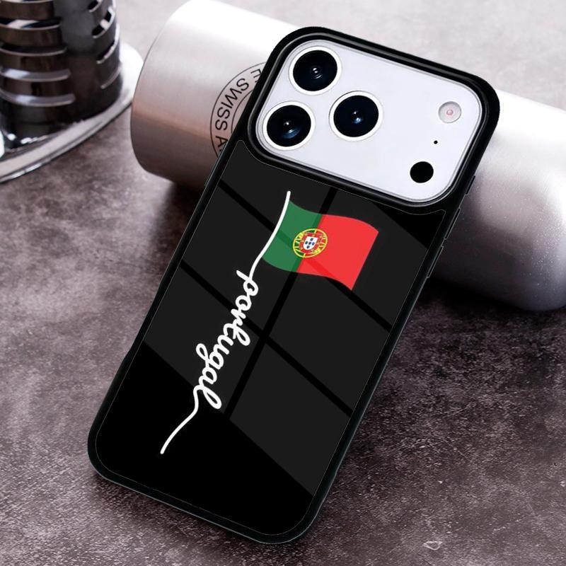 Portugal National Flag Phone Case for iPhone 17 16 15 Pro Max Air 14 13 12 11 Plus Shockproof Capa Cover