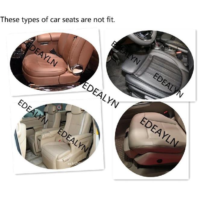 Luxury PU Leather Car Seat Cover Protector Front Car Seat Cover Seat Bottom Cover Single Seat Cover-Compatible With 90% Vehicles (Width 20.8× Deep21