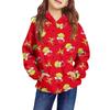Children's Long-sleeved Loose-fitting Pullover Hoodie With Drawstring And Solid Color