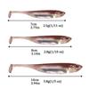 7cm 8cm 10cm Silicone Soft Baits Lifelike 3D Eyes Shad  Fishing Lure for Freshwater and Saltwater Carp Trout Bass Fish Swimbait