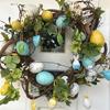 Easter Egg Wreath Decoration-Artificial Foam Eggs,Pastel Colors for Spring Door Decor,Featherless,For Festive Home Accent,Wreath