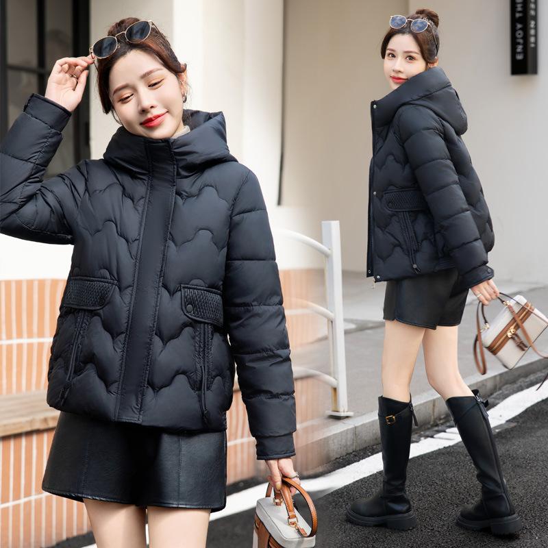 Large size short cotton-padded clothes, short fashion winter down cotton-padded clothes, small loose thickened and thin jacket, cotton-padded jacket