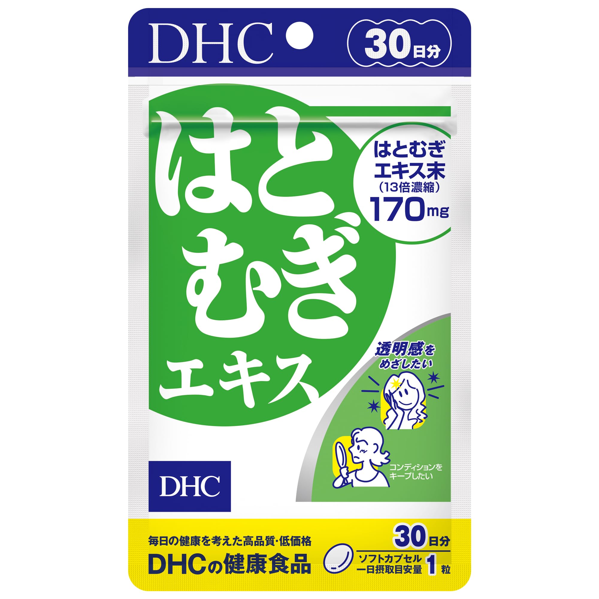 

DHC Adlay Extract - 30-Day Supply (30 Capsules) - Natural Skin Support Supplement