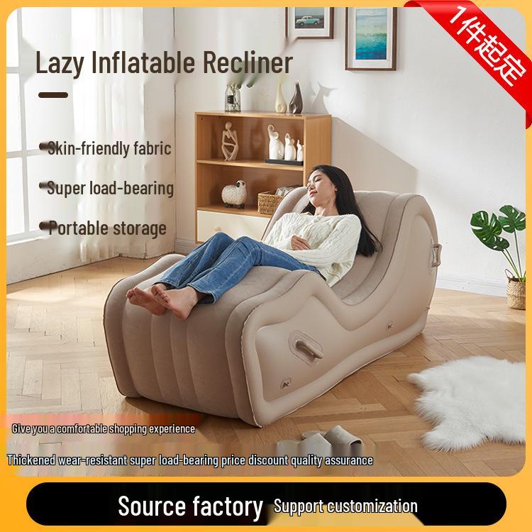 Inflatable PVC Recliner: Portable Single Air Sofa for Indoor Dorm Use