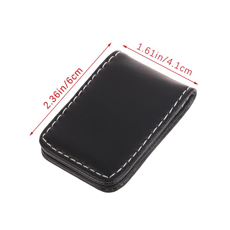 1Pc Money Clip Wallet Slim Men Women Vintage Strong Magnet Money Clip Cow Pu Leather Pocket Clamp Credit Card Cash Wallet