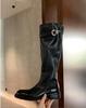 Woman Shoes Fashion Gothic Knight Boots New Punk Style Motorcycle Boots Designer Shoes for Women Luxury Knee High Boot Zapatos