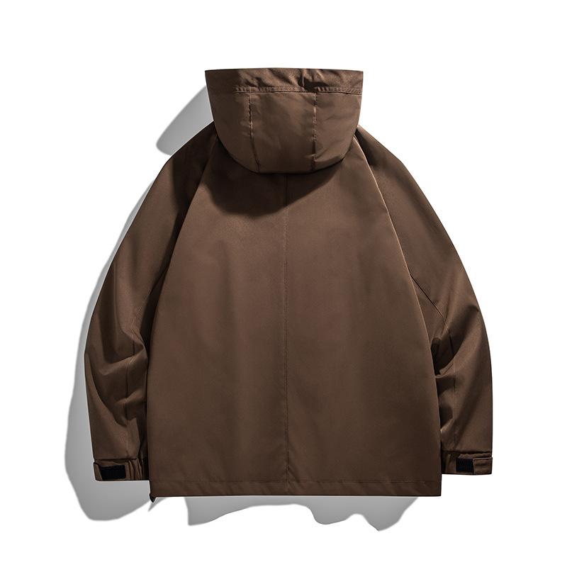 Jacket Men's New Hooded Jacket Autumn Korean Style Trendy Jacket Men's Sports Thin Mountaineering Clothing Outdoor Men's Clothing