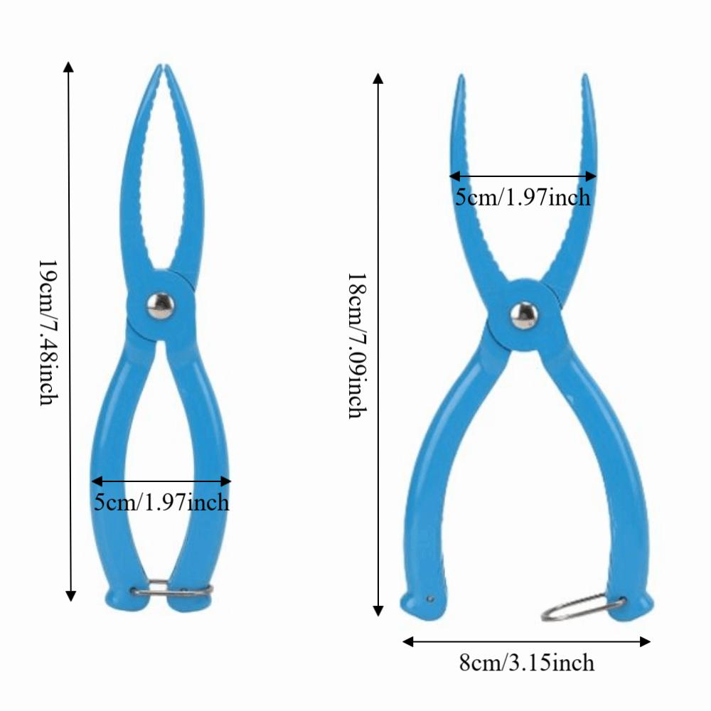 2PCS Lightweight Fishing Gripper 20.5cm Fish Grabber Portable Fishing Pliers Outdoor Fishing