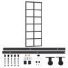 Vidaxl Sliding Door With Hardware, Esg Glass And Aluminium, 76X205 Cm