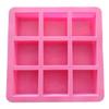 9 Cavities 100ml Square Fondant Cake  Silicone Chocolate Ice C ube