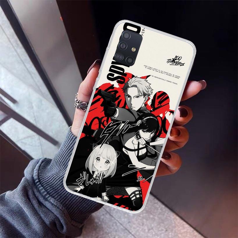 Anime S-Spy Family Anya Phone Case For Samsung Galaxy A12 A52S A42 A32 A22 A51 A50 Note 20 Ultra 10 S10 Plus A71 A70 A31 A30 A10