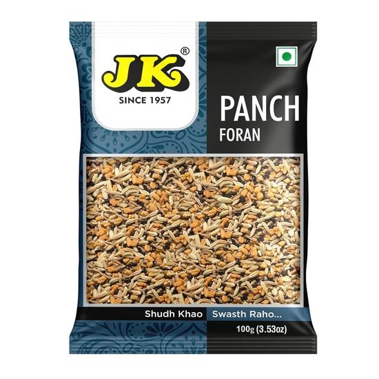 JK Jeera Whole 100G + Panch Foran 100G + Kala Jeera 100G + Ajwain 100G - Premium Spices for Cooking, Flavoring, and Health Benefits
