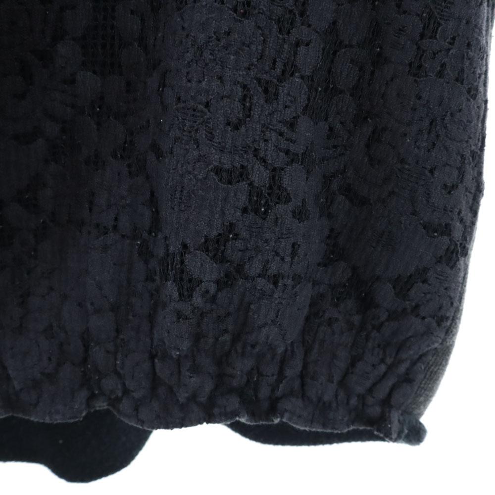 SEE BY CHLOE Long Sleeve Cotton Knit Sweater XS Gray X Navy Women Used