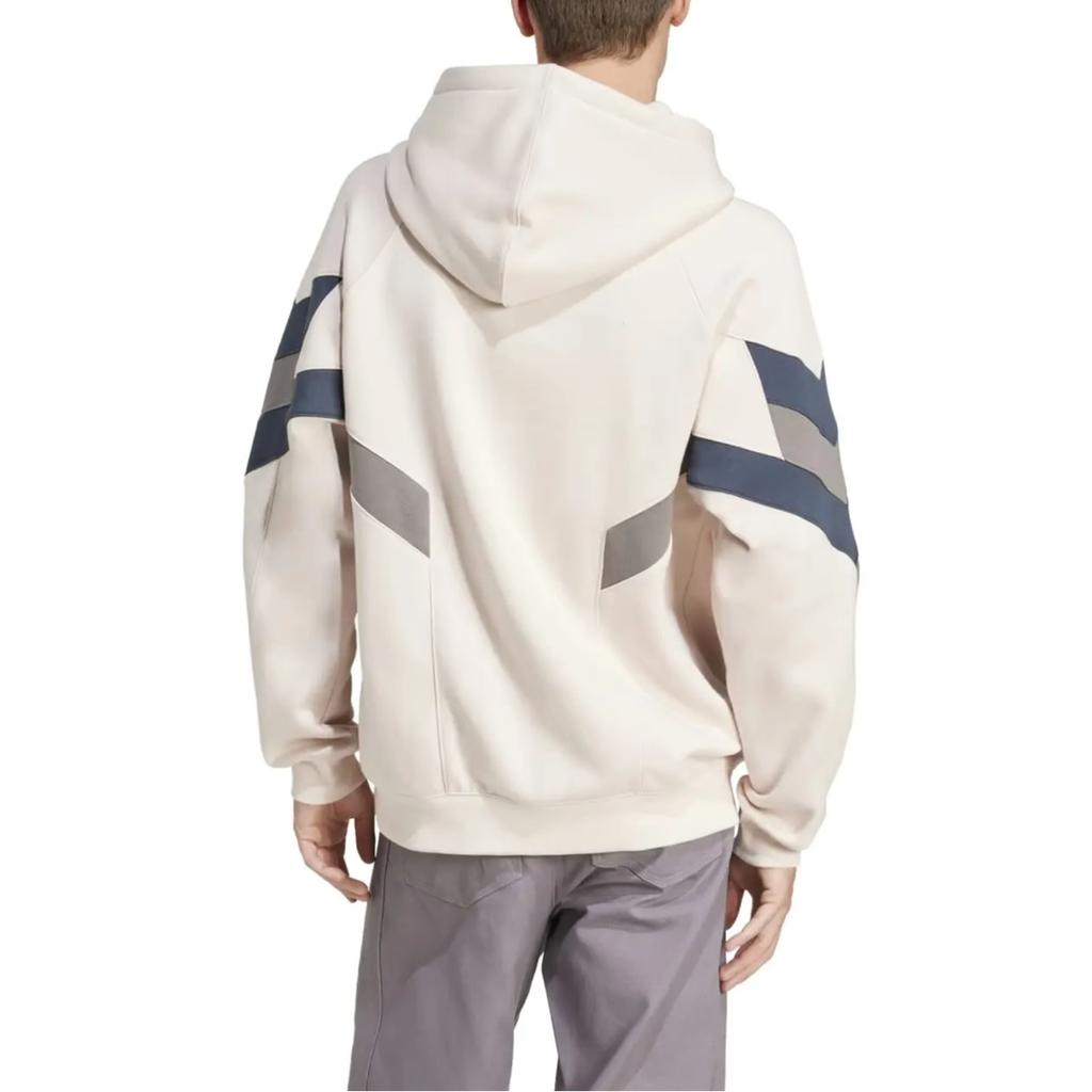 Adidas Originální lifestylová mikina s kapucí s výšivkou loga Unisex Mikiny Krémová IM7466