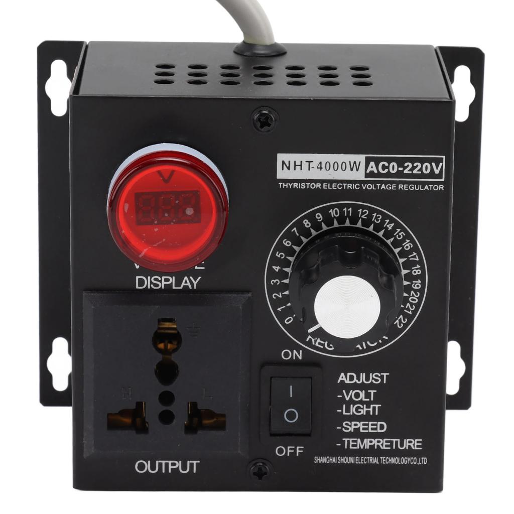 4000W SCR Electronic Voltage Regulator Motor Speed Controller Dimmer Thermostat Wide Voltage