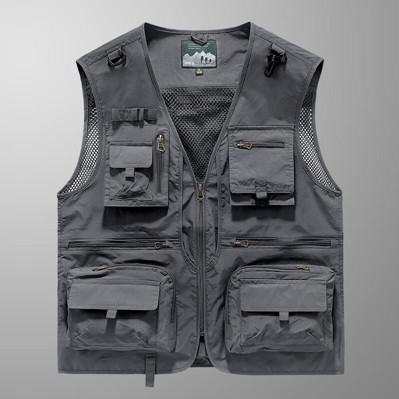 JEEP SPIRIT Men s Summer Outdoor Multi-Pocket Casual Vest XL