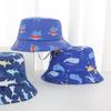1 Piece Cotton Breathable Kids Fisherman Hat 0-4 Years Cartoon Printing Whale Baby Bucket Hat Infant Toddle Sun Hat