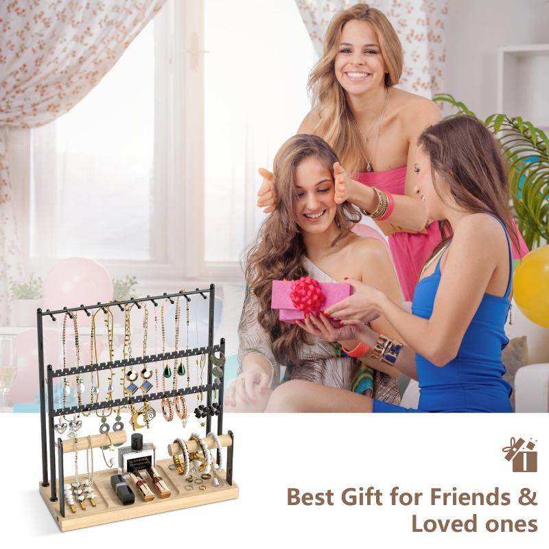 Large Capacity Earrings Displays Rack Household Necklace Storage Stand Jewelry Bracelet Show Shelf Jewellery Organizer Holder