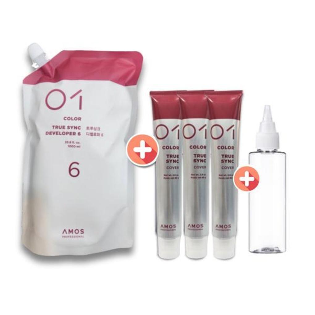 Amos Colorgenic TrueSync Cover Dye 3 x + Developer (Oxidation/Bleaching) + 80 Containers
