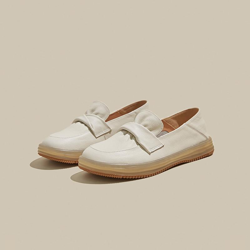 

Loafers women s spring and summer 2025 new breathable small leather shoes versatile flat two wear lazy one pedal single shoes 40