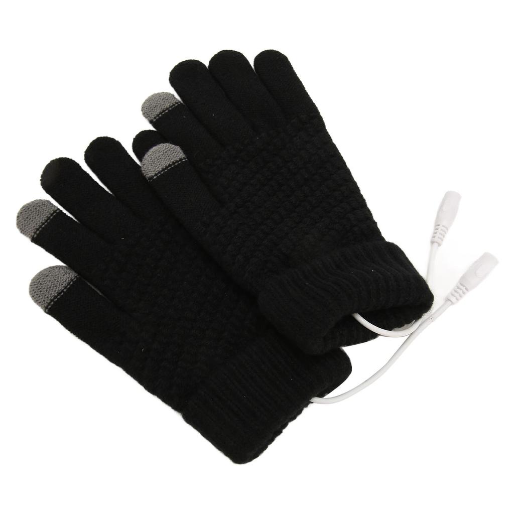 USB Heated Gloves Thicken Detachable Electronic Warming Knitted Gloves for Autumn Winter