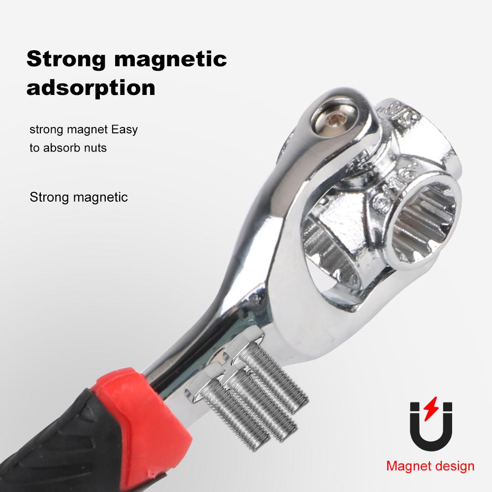 Socket Works Tiger Wrench 360 Degree Multipurpose 48 in 1 Tools Rotation Hand Tools Universal Ratchet Spline Bolts Sleeve