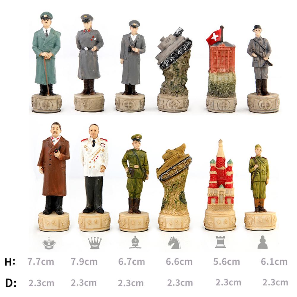 Luxury Chess With 3D Character Design, International Deluxe Chess Set For Chess Lovers And Collectors Puzzle Board Game Card Toy