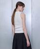 Deeto Collared Ribbed Sleeveless Top [Ivory]