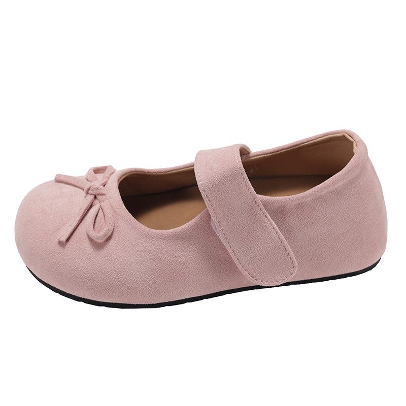 

Модные универсальные туфли Мэри Джейн с бантом на весну, детские летние туфли 2025 года с юбкой, плоские одинарные туфли Tide 40 розовый