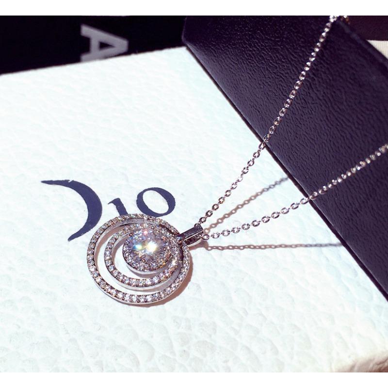 

Модное японское и корейское трендовое изысканное супер сверкающее бриллиантовое круглое ожерелье-чокер с темпераментом на ключицу